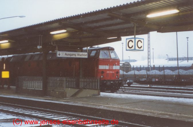 BR 219 in Bautzen vor einer RB